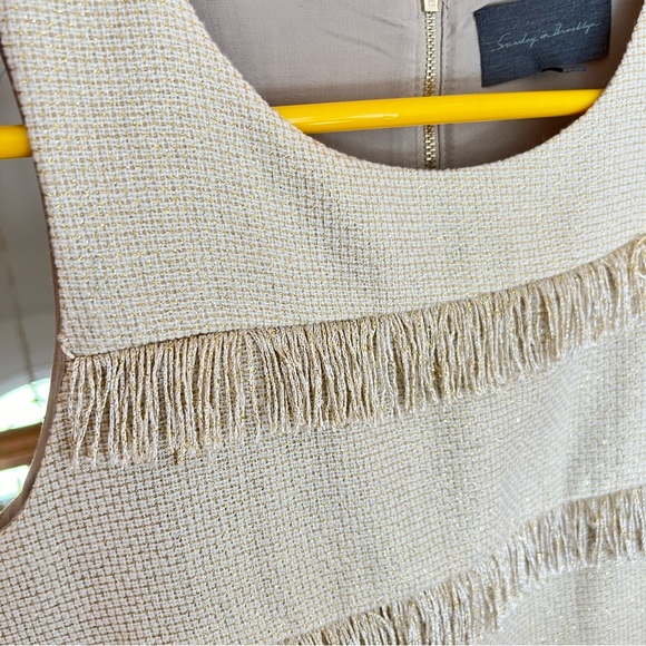 Anthropologie gold fringe tank - Picture 2 of 5